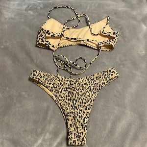 Cheetah print swim suit